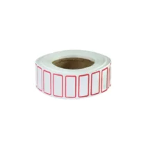 Etiqueta Vermelha Tarjada Rolo 24 mm X 12 mm C/ 250 UN. - Clamar