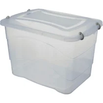 Caixa Multiuso Pratic Box Cristal 50 L  59 cm X 38 cm X 34 cm UN. - Paramount