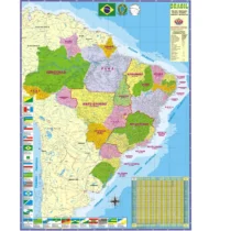 Mapa Brasil Político 120 cm X 90 cm UN. - Bia Mapas