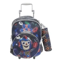 Kit Mochila Com Lancheira E Estojo Bob Robot Preto - Winth