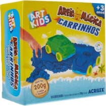 Kit Areia Mágica Carrinhos 200 G C/ 2 Moldes  - Acrilex