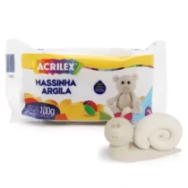 Massinha Argila 100 G Natural UN. - Acrilex
