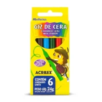 Giz De Cera C/ 6 Cores UN. - Acrilex