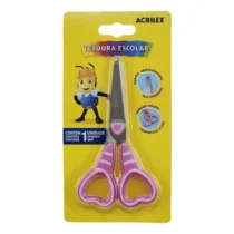 Tesoura Escolar Coração Lilás UN. - Acrilex