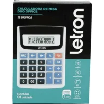 Calculadora De Mesa Duo Office C/ 12 Dig. UN. - Leonora