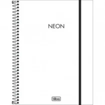 Caderno Espiral Neon Branco 10 Mat. C/ 160 Fls. - Tilibra