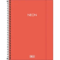 Caderno Espiral Neon Laranja 10 Mat. C/ 160 Fls. - Tilibra