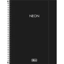 Caderno Espiral Neon Preto 10 Mat. C/ 160 Fls. - Tilibra