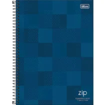Caderno Quadriculado Zip Azul C/ 80 Fls. - Tilibra