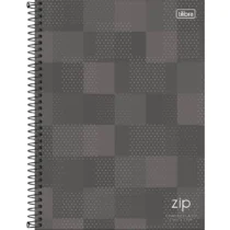 Caderno Quadriculado Zip Cinza C/ 80 Fls. - Tilibra