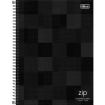 Caderno Quadriculado Zip Preto C/ 80 Fls. - Tilibra