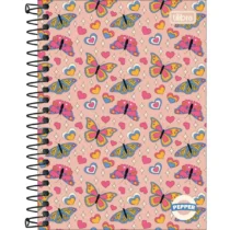 Caderno Espiral Peq. Pepper Borboletas 80 Fls. - Tilibra