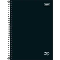 Caderno Espiral Peq. Zip Preto C/ 160 Fls. - Tilibra