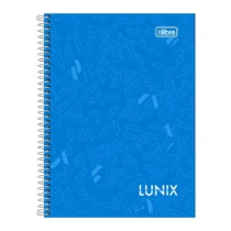 Caderneta 1/8 Espiral Lunix Azul 80 Fls. - Tilibra