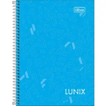 Caderneta 1/8 Espiral Lunix Azul Claro 80 Fls. - Tilibra