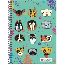 Caderno Kolor 80 Folhas Verde - Foroni