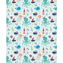 Papel De Presente Infantil Animais Marinhos  - Tilibra