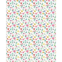 Papel De Presente Teen Branco C/ Flores  - Tilibra
