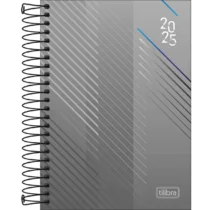 AGENDA ESPIRAL SPOT PEQ. CINZA 2025 C/ 200 FLS. - TILIBRA