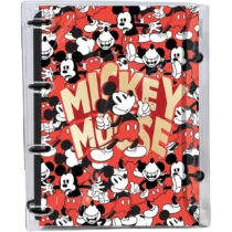 Fichário Mickey Mouse 223 mm X 275 mm X 40 mm C/ 10 Div. E 192 Fls.  - Dac