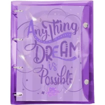 Fichário Breeze Roxo 223 mm X 275 mm X 40 mm C/ 10 Div. E 192 Fls.  - Dac