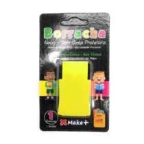 Borracha C/ Capa Neon Amarelo UN. - Make+