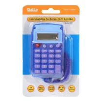 Calculadora De Bolso Azul C/ Cordão M. 8961 C/ 8 Díg. UN. - Gatte