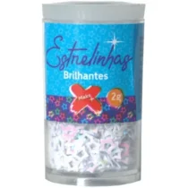 Pote De Lantejoula Estrelinha Branco 2 G UN. - Make+