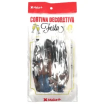 Cortina Decorativa Prata 1 m X 2 m  - Make+