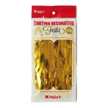 Cortina Decorativa Dourado 1 m X 2 m  - Make+