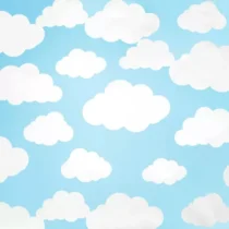 TNT Estampado Nuvens Azul 1 m X 1.40 m  - Supper
