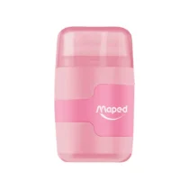 Apontador C/ Borracha Connect Tom  Pastel Rosa C/ Depósito C/ 2 Furos UN. - Maped