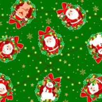 TNT Estampado Natal Verde 1 m X 1.40 m  - Mewi