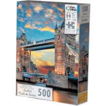 Quebra-Cabeça Londres Ponte De Tâmisa 54 Cm X 37 Cm C/ 500 Pçs.  - Pais E Filhos