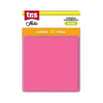 BLOCO ADESIVO 76 MM X 76 MM ROSA C/ 30 FLS. UN. - TRIS