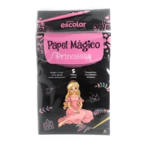 Papel Mágico Princesas C/ 5 Fls. C/ Raspador  - Brasileitura