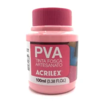Tinta Fosca P/ Artesanato PVA Rosa 100 ml  - Acrilex