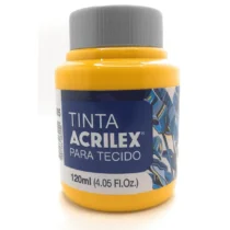 Tinta P/ Tecido Amarelo Ouro 120 ml  - Acrilex