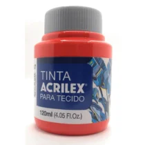 Tinta P/ Tecido Vermelho Fogo 120 ml  - Acrilex
