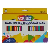 Canetinhas Hidrograficas Ponta 2mm 24 Cores - Acrilex