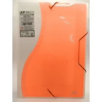 Pasta Plástica Ofício Bicolor  Laranja C/ Elástico 40mm X 335 mm X 245 mm  - Acp