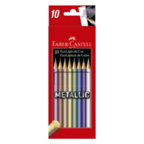Lápis  De Cor Metallic C/ 10 Cores - Faber-Castell