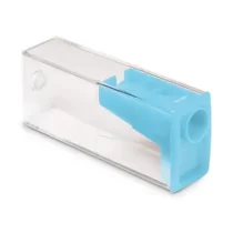 Apontador C/ Depósito Retangular  Cor Pastel Azul - Faber-Castell