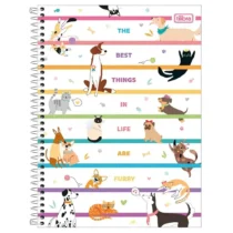 Caderno Hug Me Branco 10 Mat. 160 Folhas - Tilibra