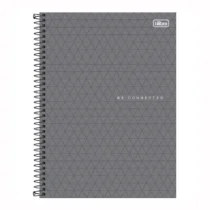 Caderno Neon Be Connected Cinza 10 Mat. 160 Fls. - Tilibra