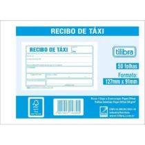 RECIBO DE TÁXI 127 MM X 91 MM C/ 50 FLS. - TILIBRA