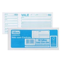 VALE C/ CANHOTO 163 MM X 69 MM C/ 50 FLS. - TILIBRA