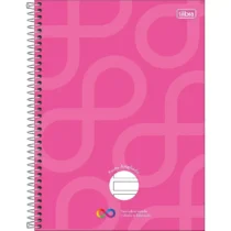 Caderno Espiral Neuro Pauta Ampliada Rosa C/ 80 Fls. - Tilibra