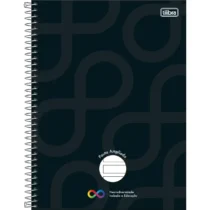 Caderno Espiral Neuro Pauta Ampliada Preto C/ 80 Fls. - Tilibra