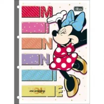 Folhas P/ Caderno Argolado ( Fichário ) Minnie  C/ Adesivos 80 Fls. - Tilibra
